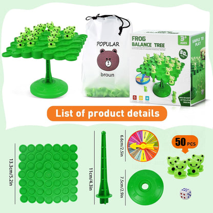 Frog Balance Game Toys,Balance Game Tree Two-Player Parent-Child Interactive Family Montessori Toy