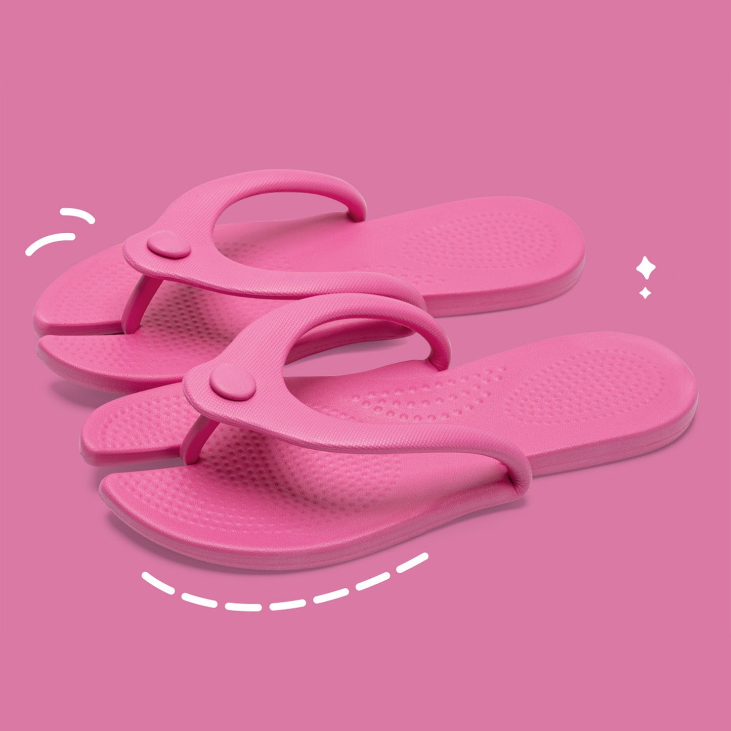1Pair Foldable Flip-Flop Travel Slippers Shower Shoes