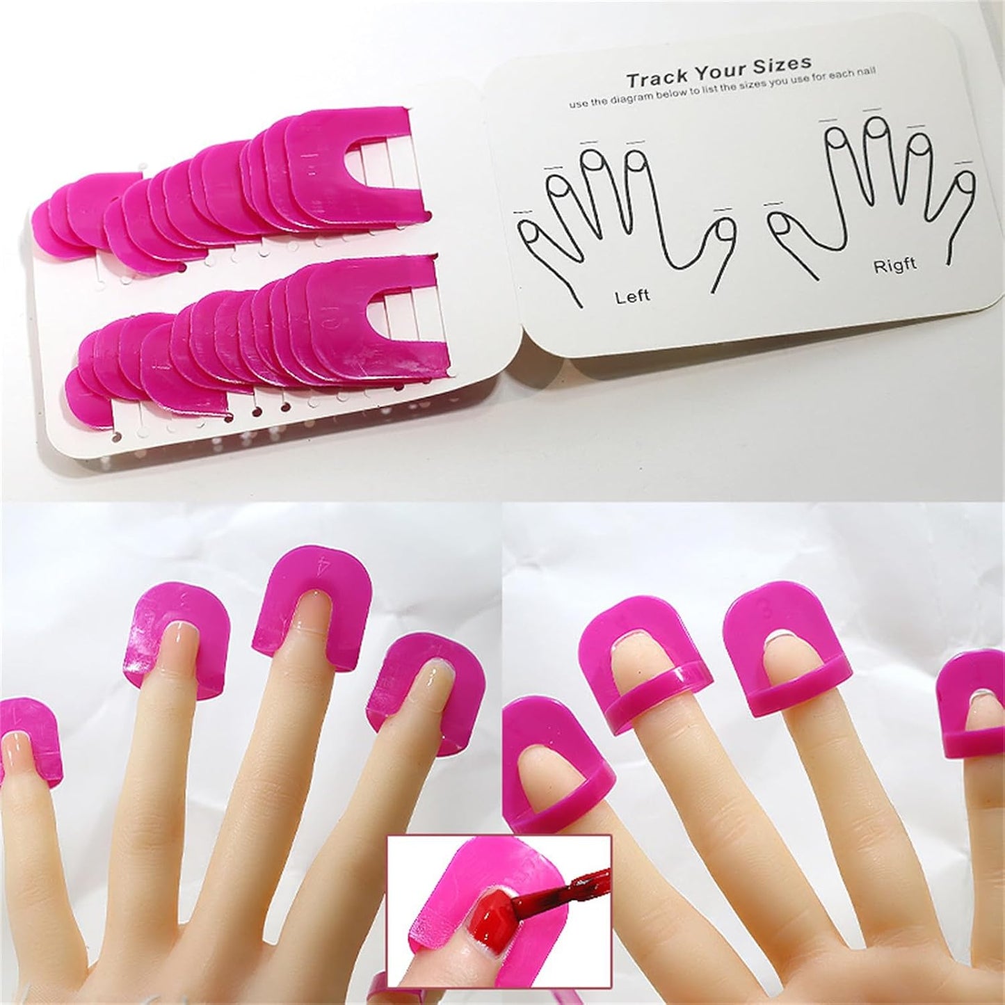 26x Nails Polish Protector 10 Sizes