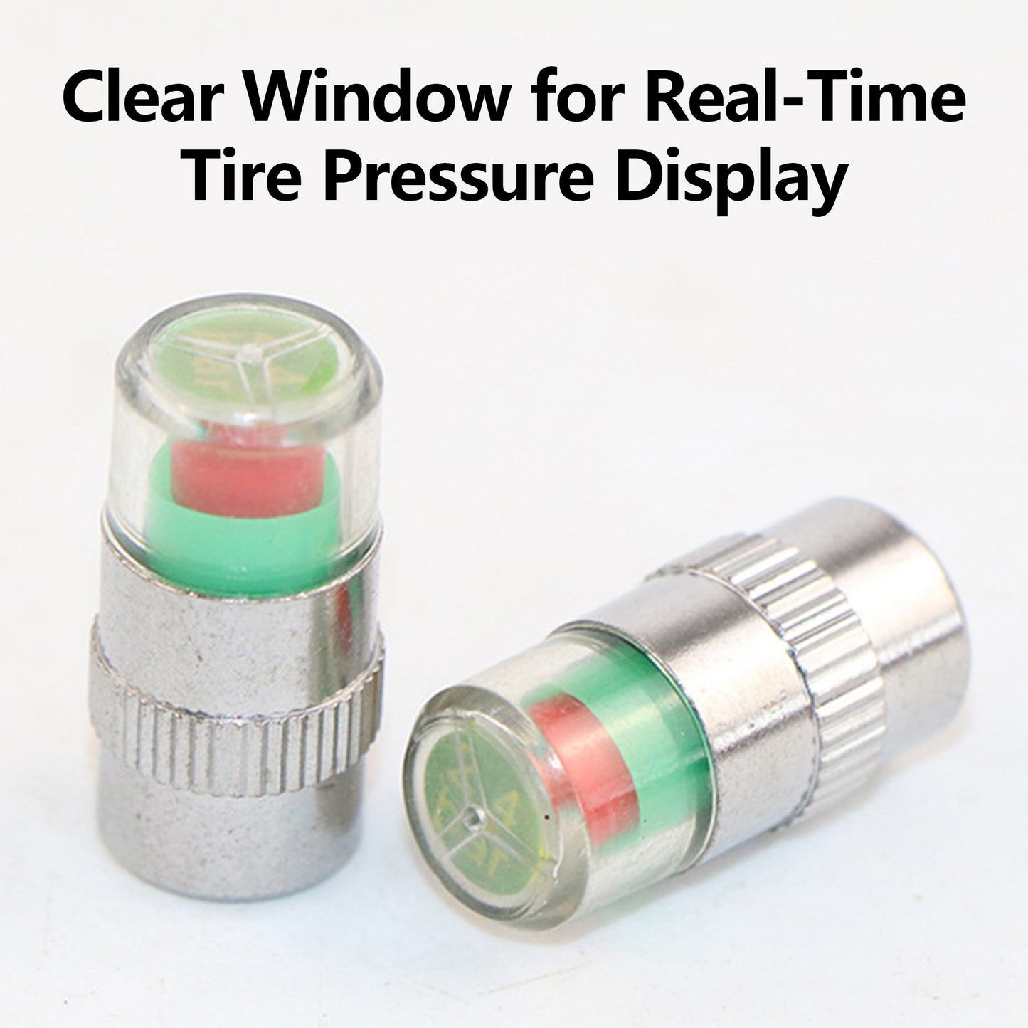 4 Pcs Tire Pressure Monitor Valve Caps: Visual Sensor Indicator Dust Covers