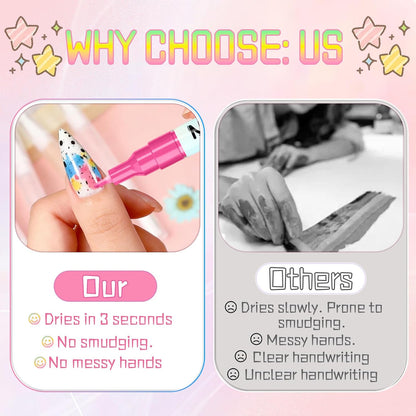12-Color Waterproof Nail Art Pens