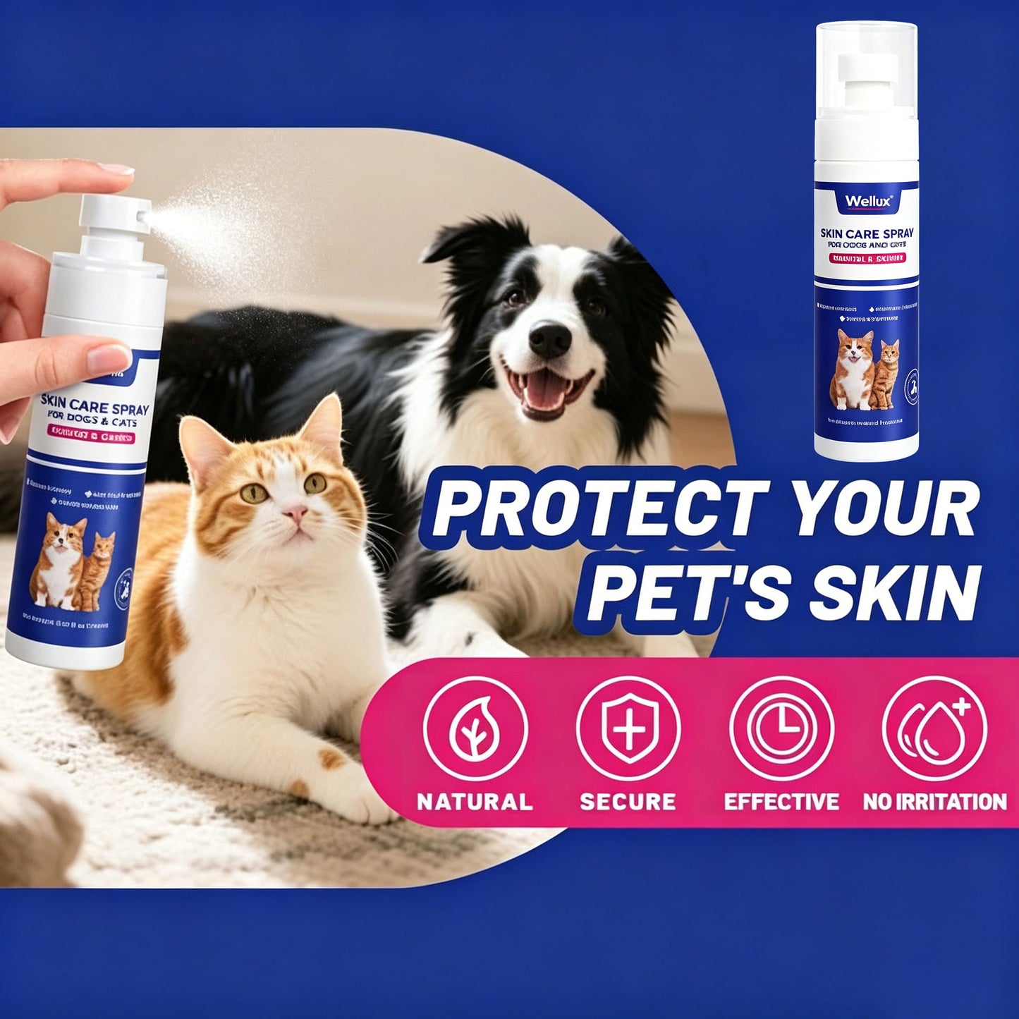 Hot Spot Spray for Dogs & Cats – Plant-Based Formula Itch & Skin Relief, 80ml