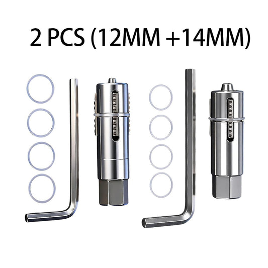 2 PCS Broken Valves Thread Extractors Set for 12mm 14mm Diameter Stripped Pipe Extractor Set