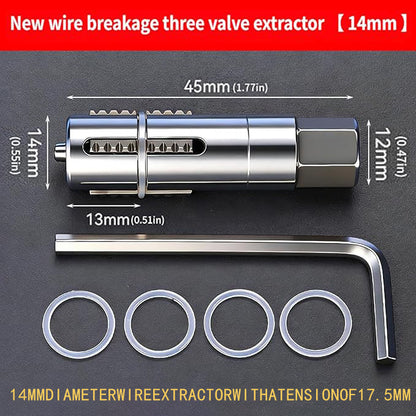 2 PCS Broken Valves Thread Extractors Set for 12mm 14mm Diameter Stripped Pipe Extractor Set