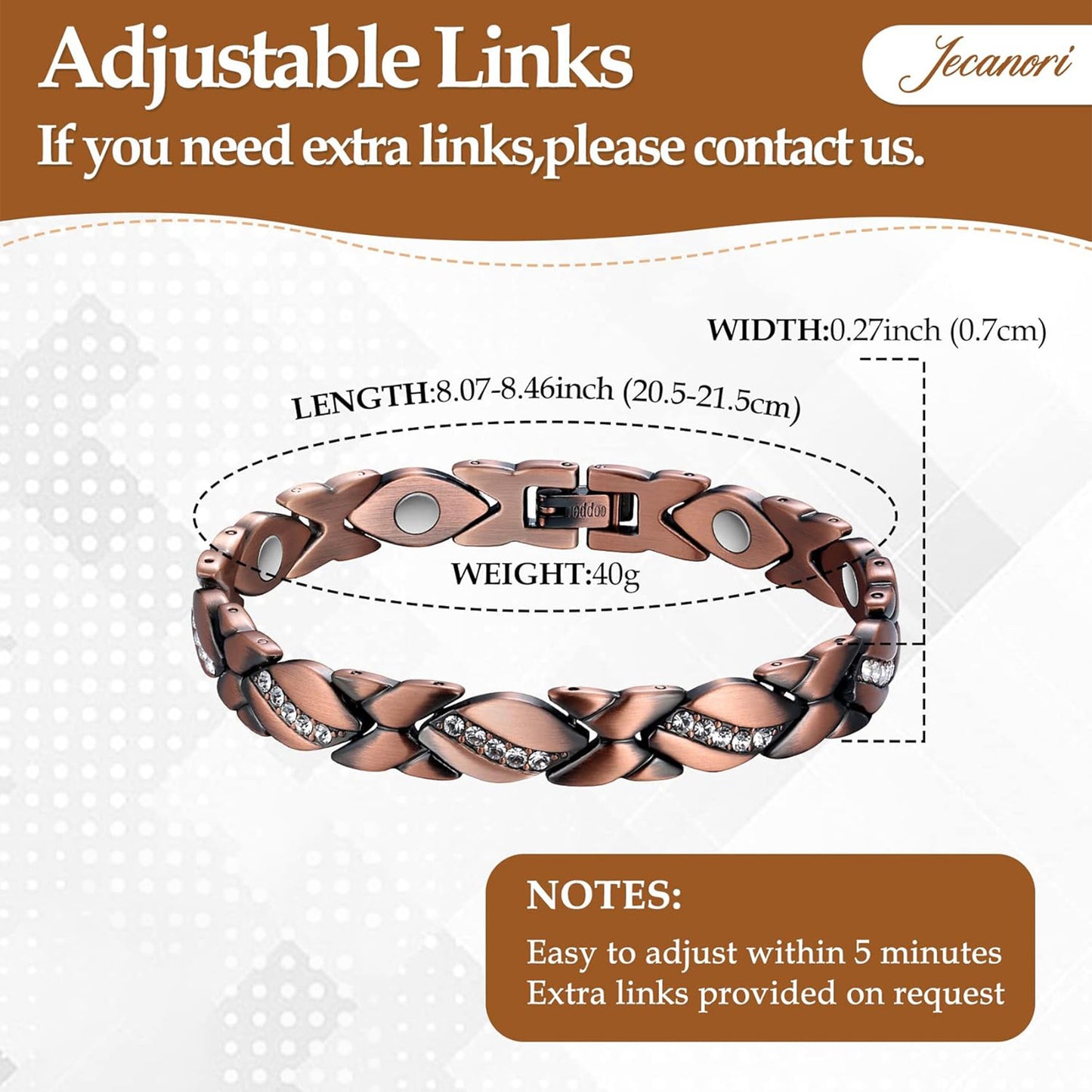 Pure Copper Bracelets for Women,Ultra Magnetic Bracelets