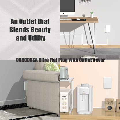 Ultra-Thin Plug Power Strip Extension Cord with 3 Outlets