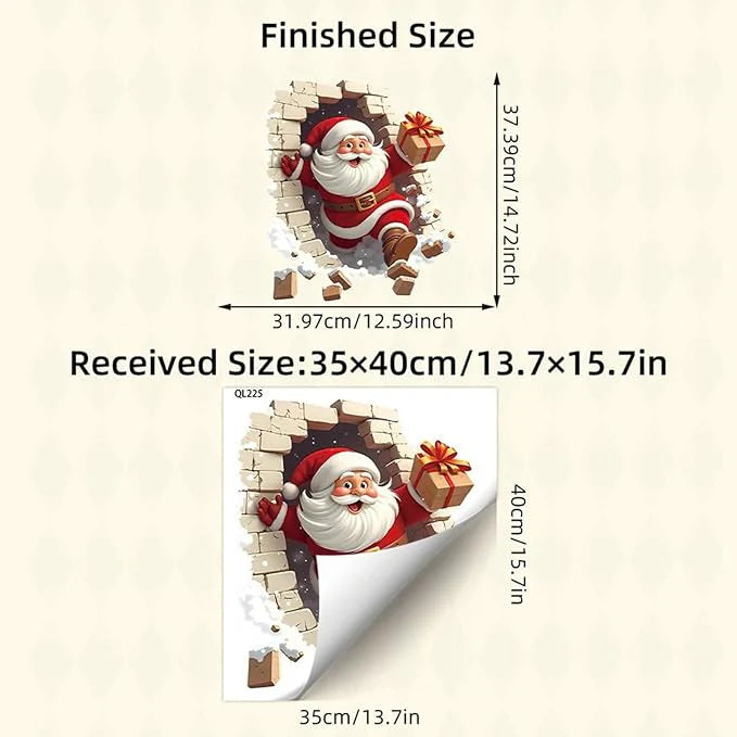 Large Christmas 3D Effect Stickers