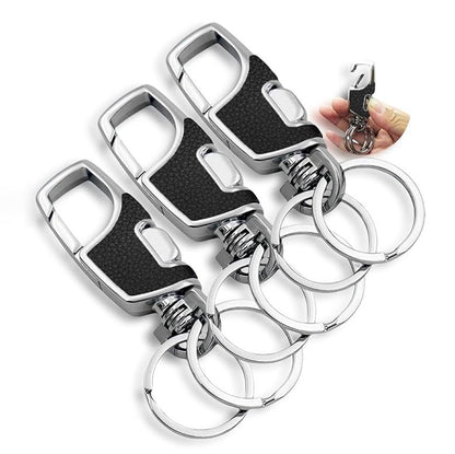 3PCS Heavy Duty Keychain with 2 Metal Key Rings