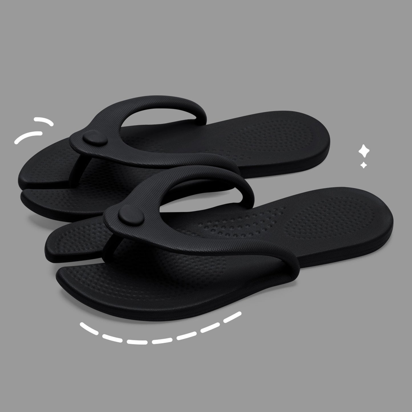 1Pair Foldable Flip-Flop Travel Slippers Shower Shoes