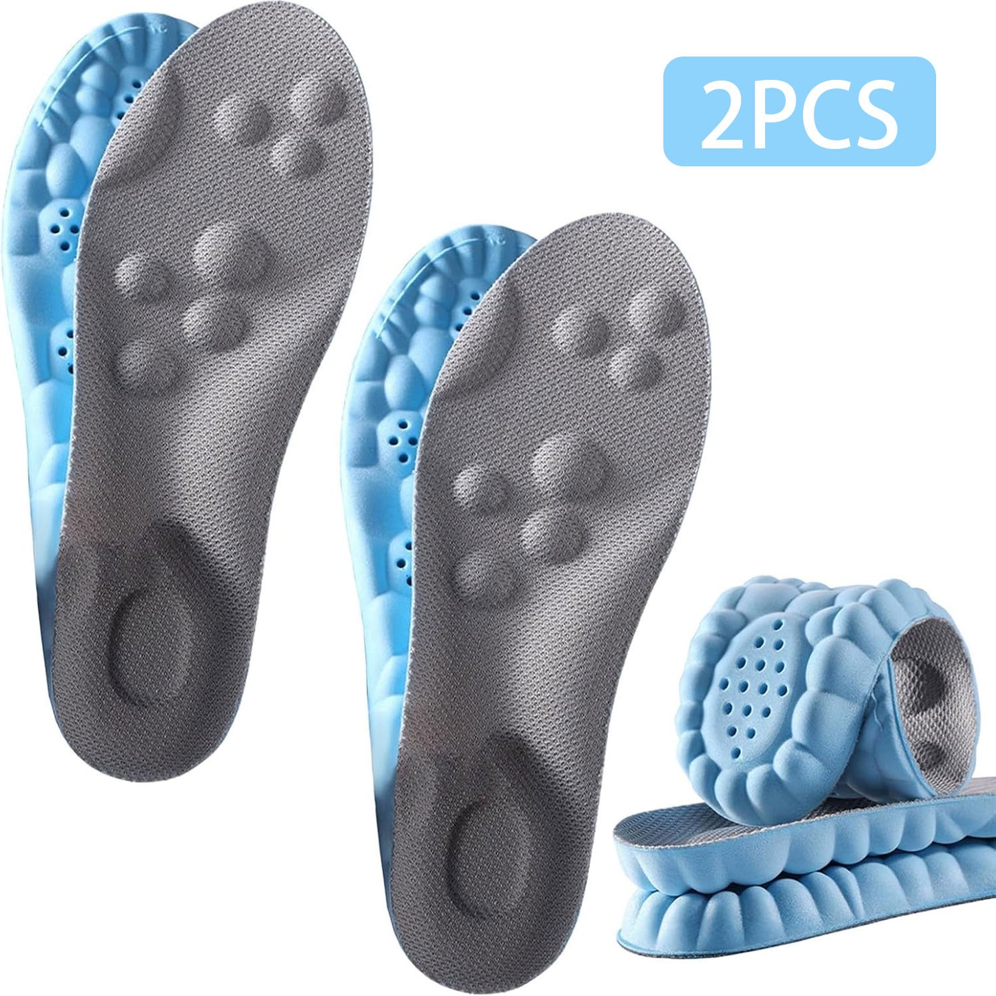 2 Pairs 4D Cloud Insoles for Men and Women