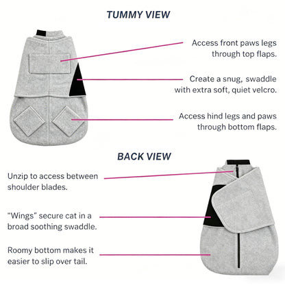 Cat Calming Wrap for Anxiety Relief & Safe Handling