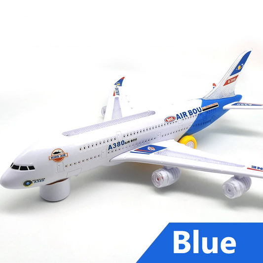 Airbus Plane with Flashing Lights Bump-N-Go A380 Model Toy