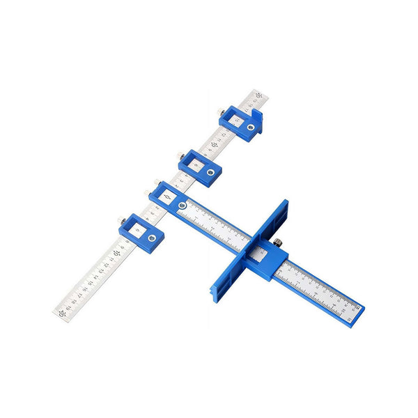 Woodworking Drilling Hole Doweling Guide Punch Locator with Automatic Center Punch for Installation Handles Knob on Drawer Door Pulls