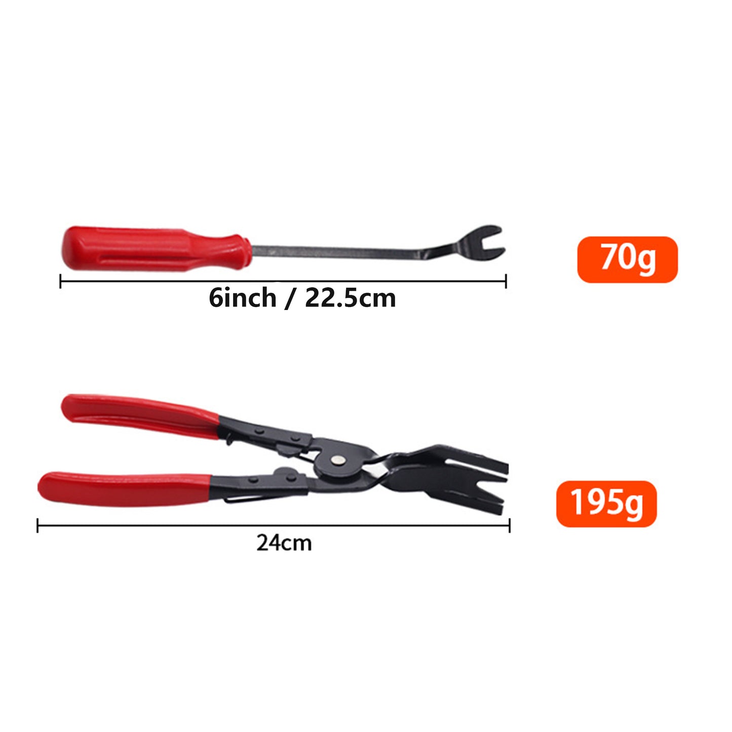 2PCS Trim Clip Removal Pliers Set for Door Panel, Dash, Headlight Repair & Installation