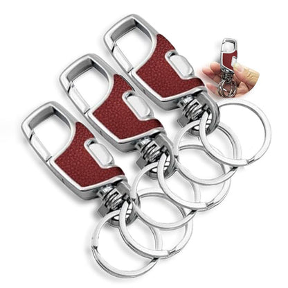 3PCS Heavy Duty Keychain with 2 Metal Key Rings