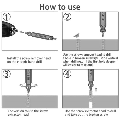 6PCS Damaged Screw Extractor Set