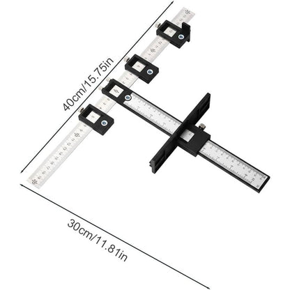 Woodworking Drilling Hole Doweling Guide Punch Locator with Automatic Center Punch for Installation Handles Knob on Drawer Door Pulls