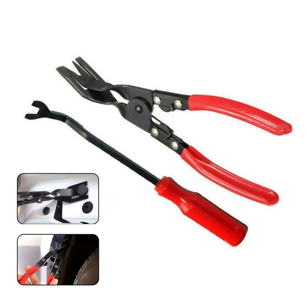 2PCS Trim Clip Removal Pliers Set for Door Panel, Dash, Headlight Repair & Installation