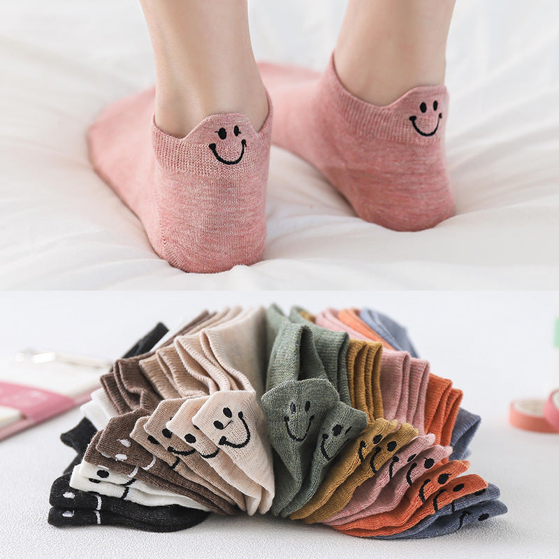 5 Pairs/set Cute Socks Cotton Kawaii Low Cut Ankle Socks