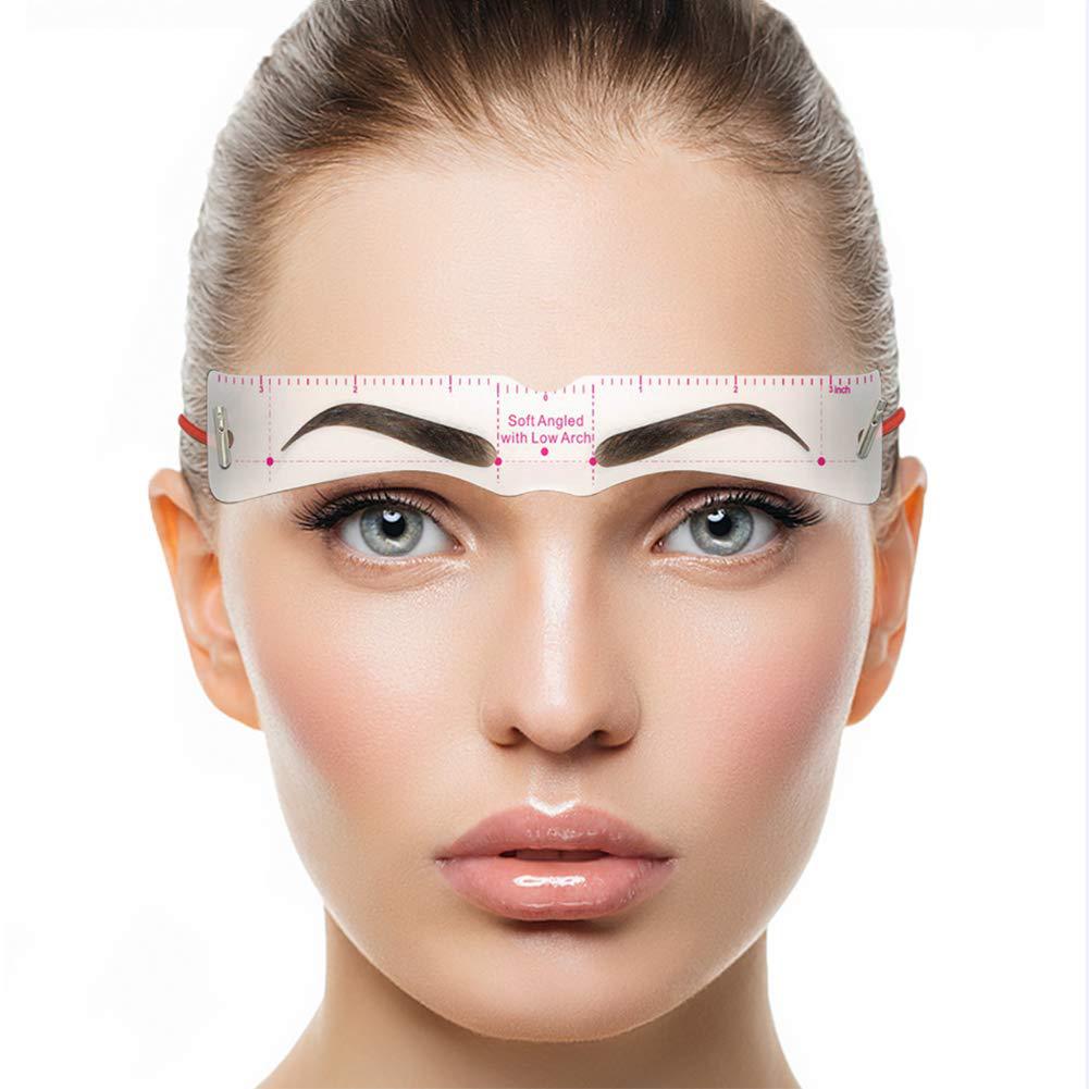 12 Eyebrow Shaper Kit, Reusable Eyebrow Template With Strap, 3 Minutes Makeup