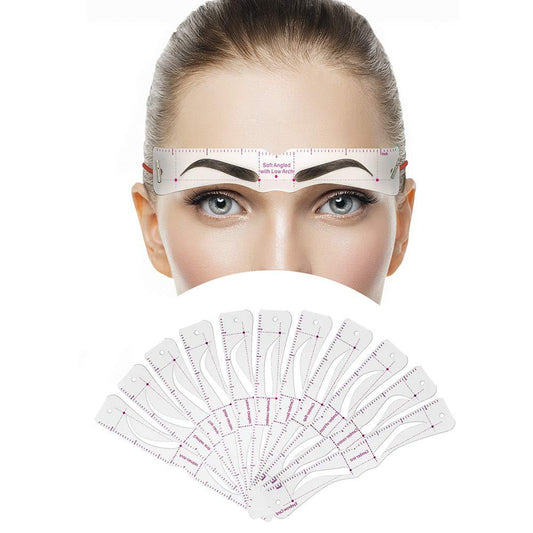 12 Eyebrow Shaper Kit, Reusable Eyebrow Template With Strap, 3 Minutes Makeup