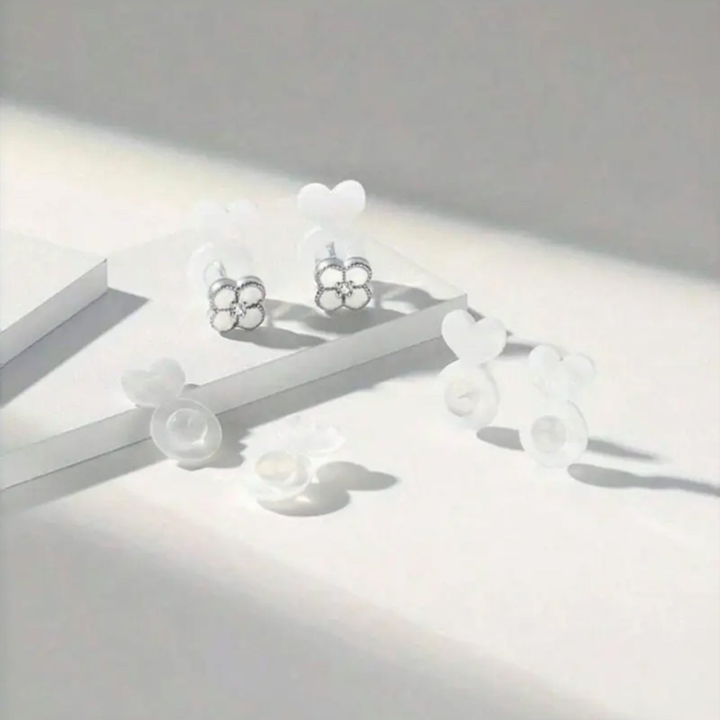 Silicone Earring Back Plugs, Invisible Support Pad for Preventing Ear Lobe from Drooping