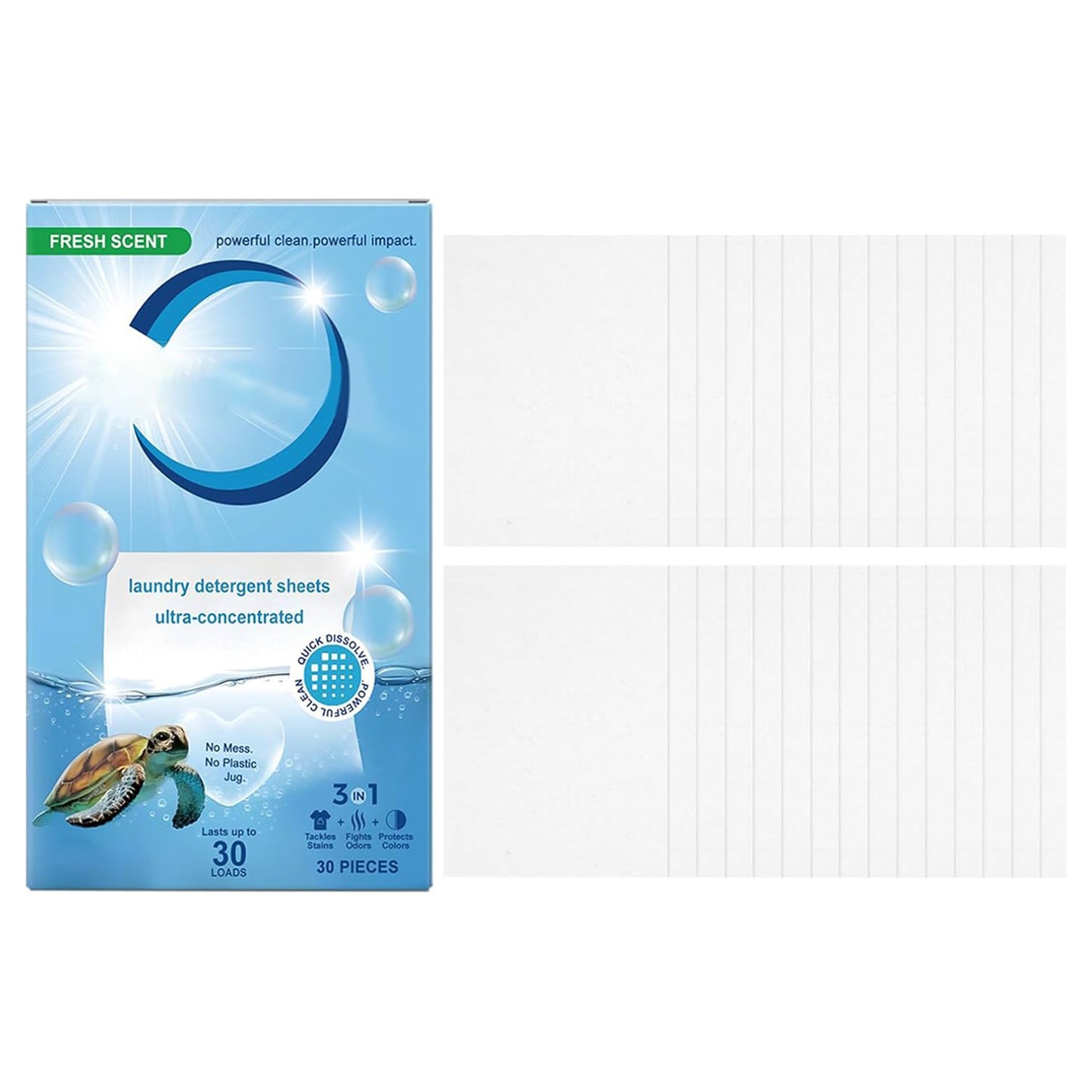 30pcs/box Laundry Detergent Sheets Fresh Scent
