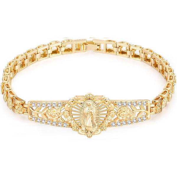Virgin Mary Bracelets for Women-Hypoallergenic Non Tarnish Trendy Jewelry