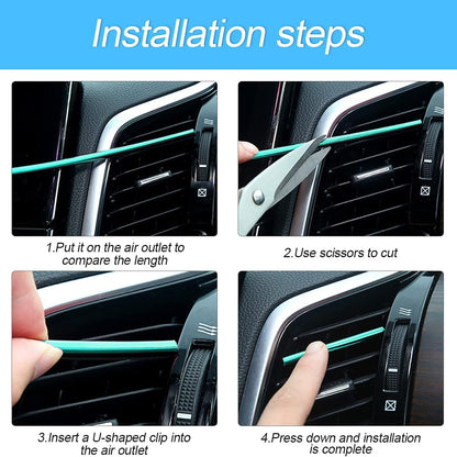 20 Pcs Car Air Vent Trim Strips for Vent Outlet