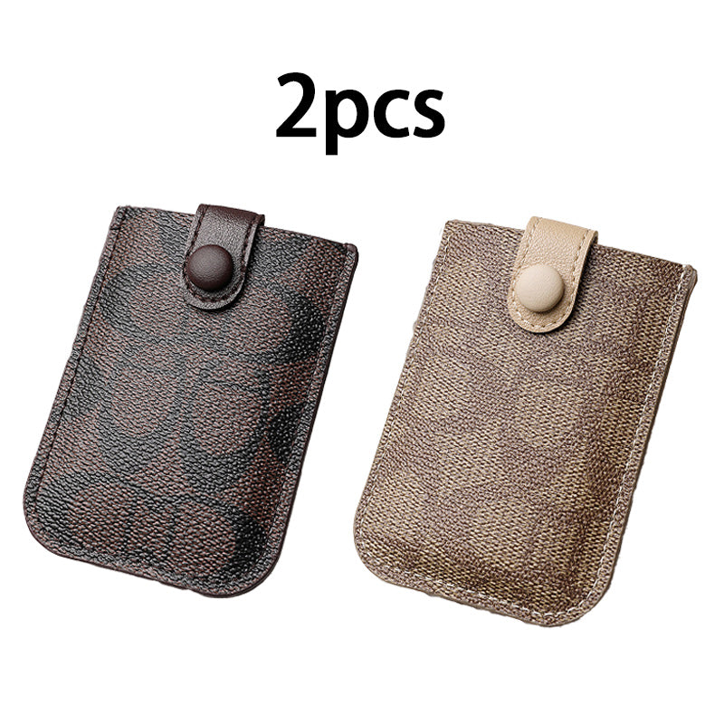 2pcs Vintage Pull-Out Leather Card Wallet