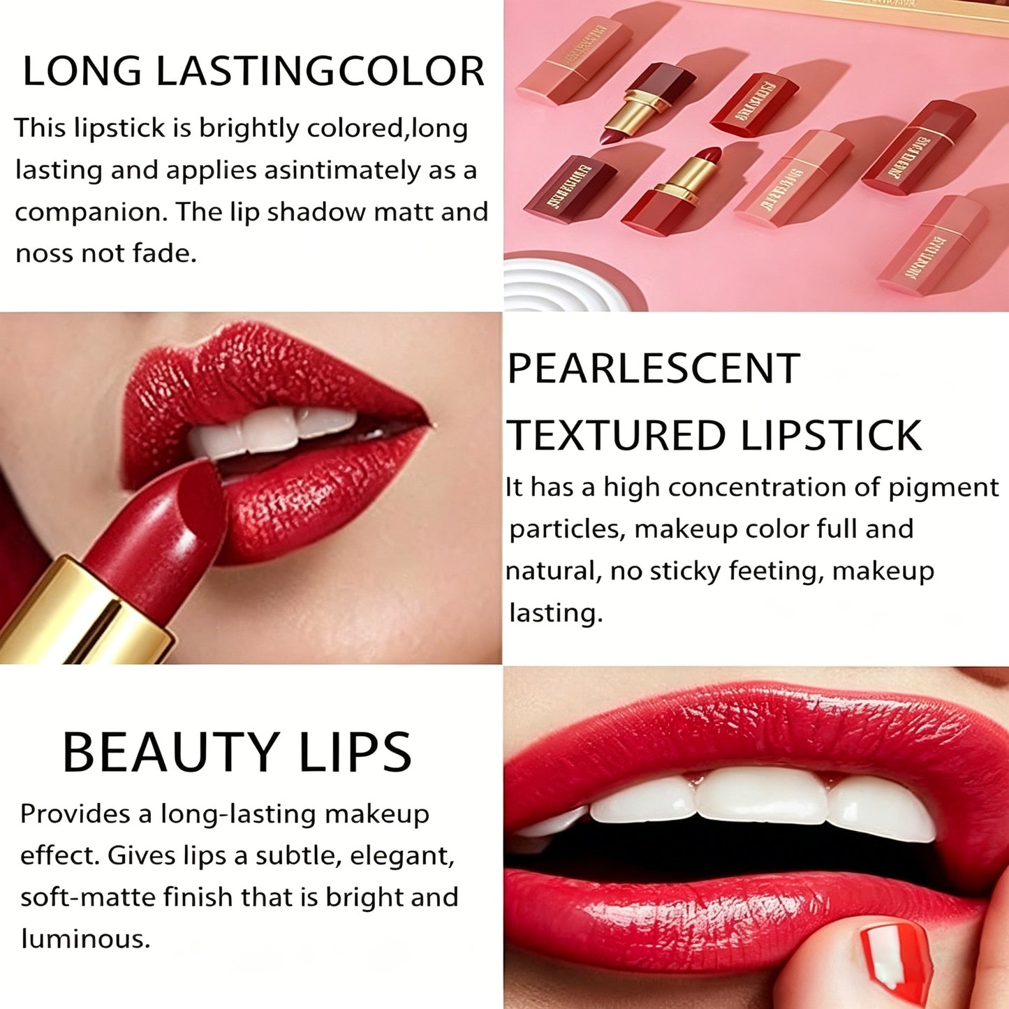 6-Piece Long-Lasting Matte Lipstick Set