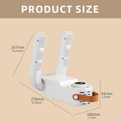 Shoe Dryer Glove Dryer, Intelligent Folding with 360°Heat Blower