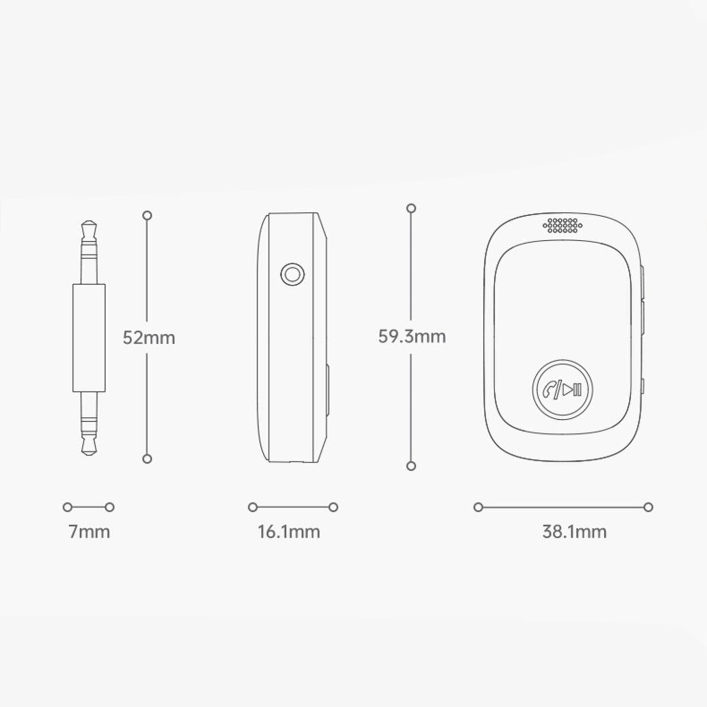 Bluetooth 5.4 Audio Adapter with 3.5mm Aux
