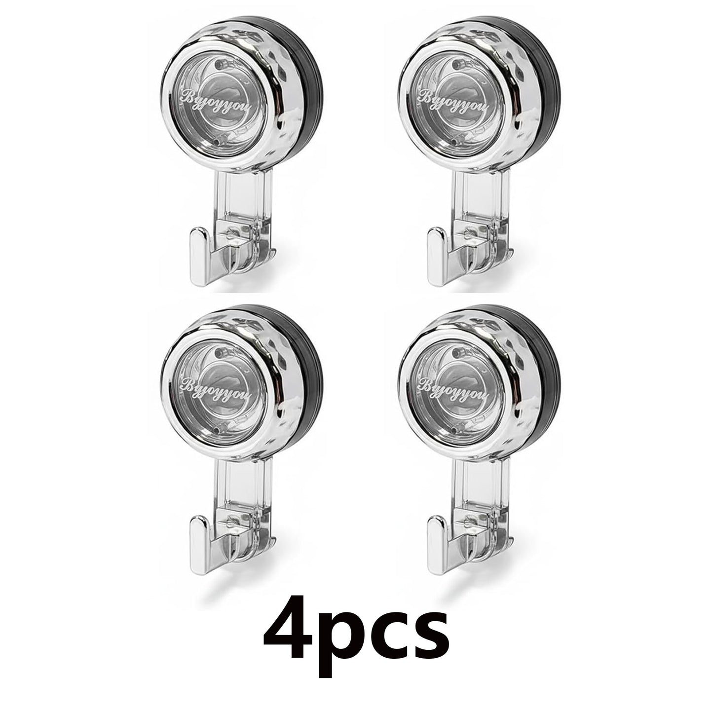 4Pcs Heavy Duty Suction Cup Hooks,Suction Cup Hooks for Shower