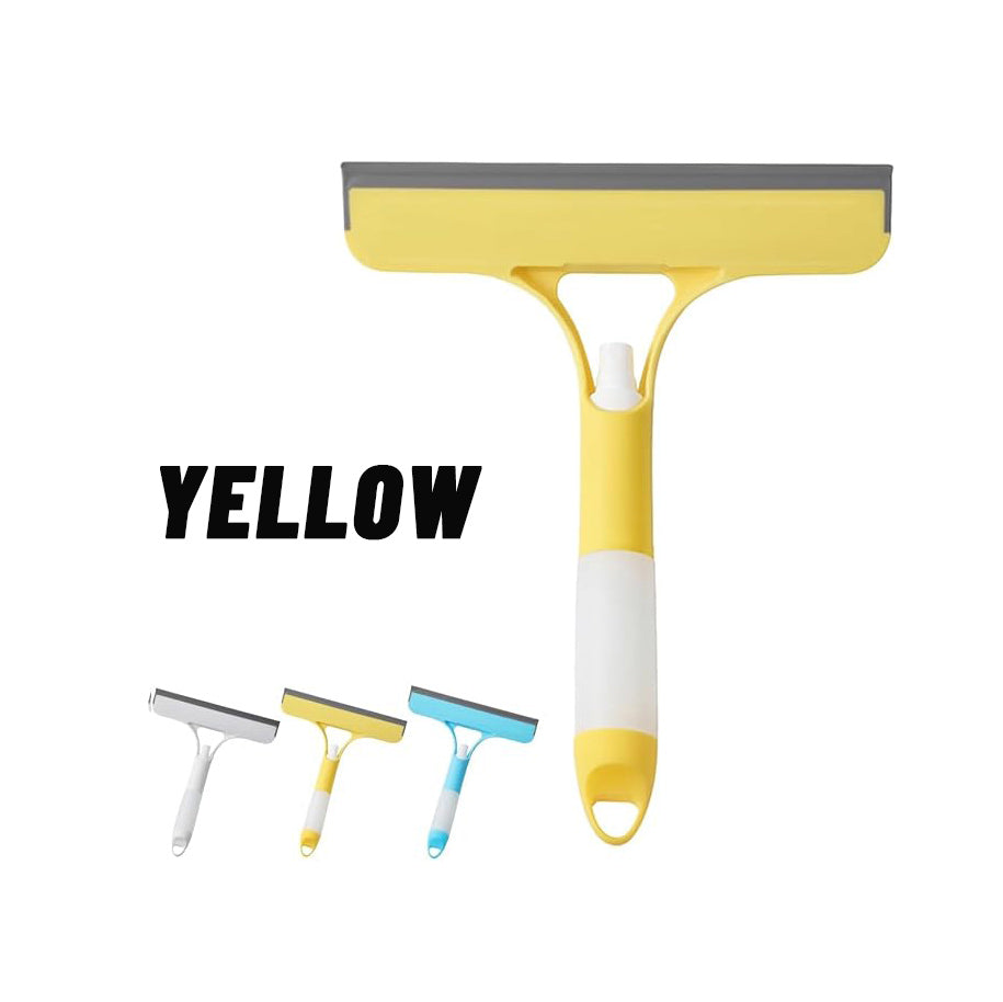 3 in 1 Window Cleaner Tool with Built-in Spray Bottle, Squeegee & Brush