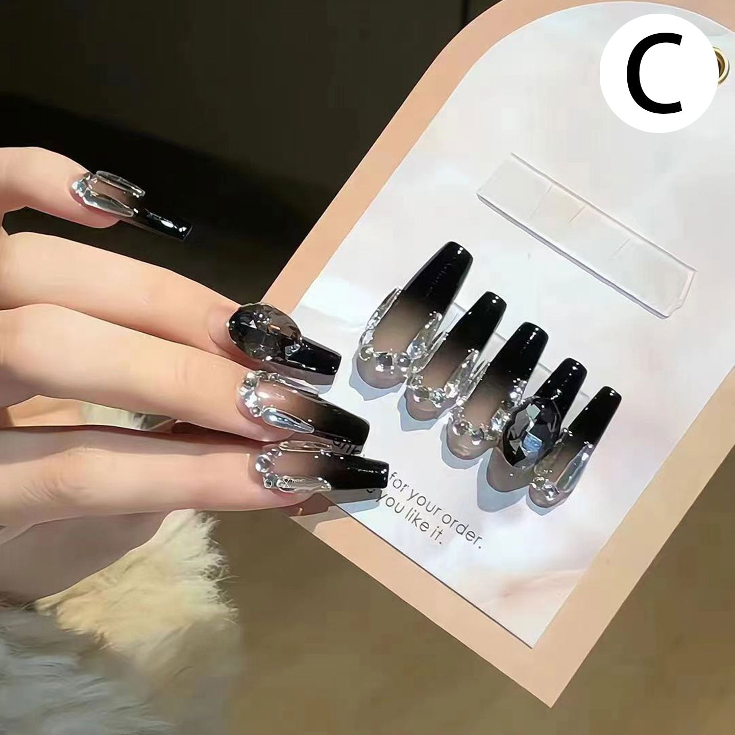Press on Nails - Reusable False Nails for Women Girls Daily Wear Manicure