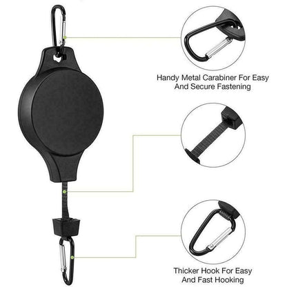3pcs Retractable Pulley Plant Hook Hangers for Garden Baskets Pots and Birds Feeder in Different Height