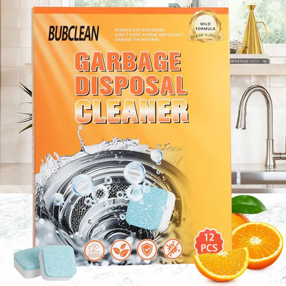 Powerful Garbage Disposal Cleaner & Deodorizer Tablets 12 Pack with Fresh Citrus Scent