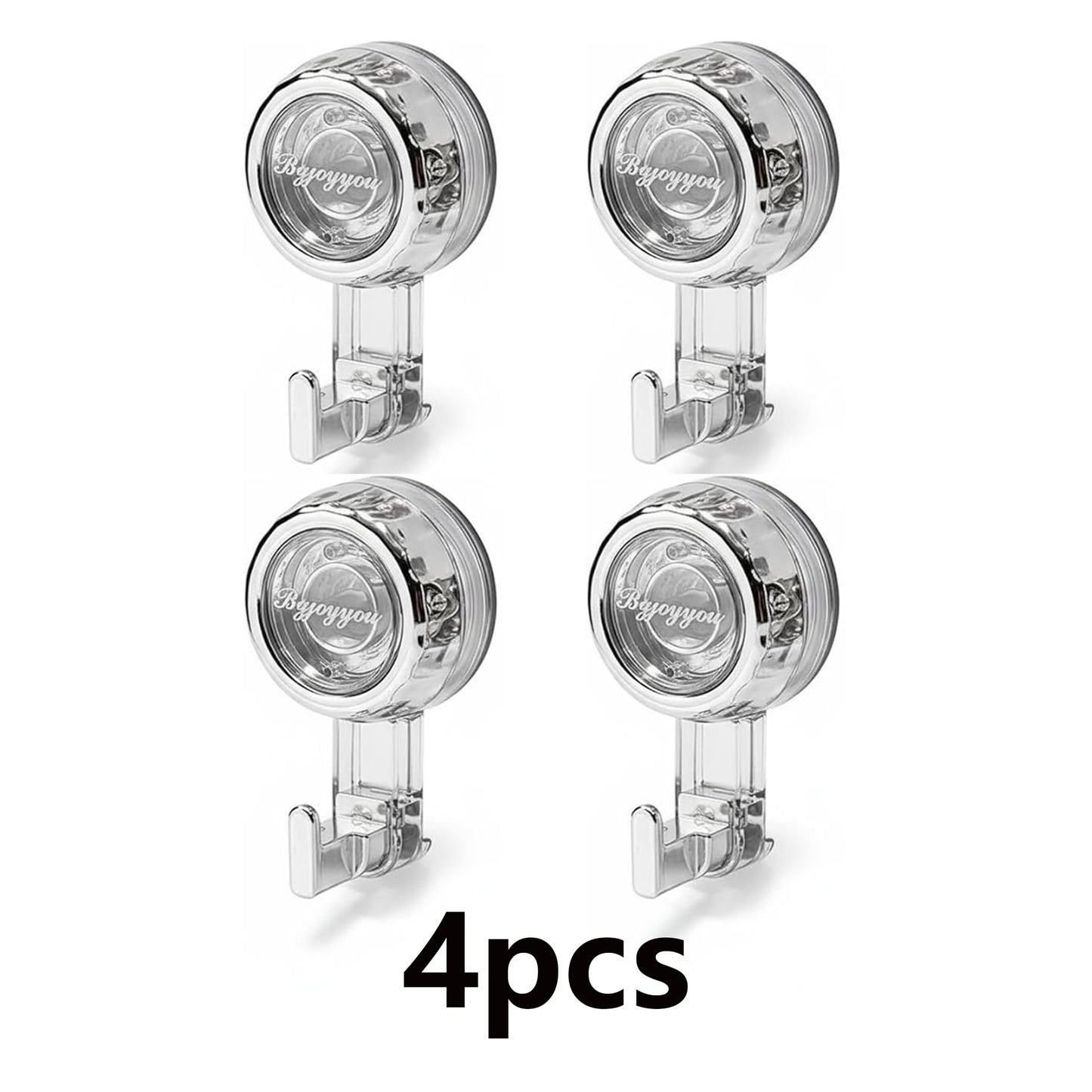4Pcs Heavy Duty Suction Cup Hooks,Suction Cup Hooks for Shower
