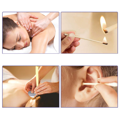 Ear Candle Wax Cleaning Set 16 Pcs Natural Paraffin Ear Candles in 8 Scents