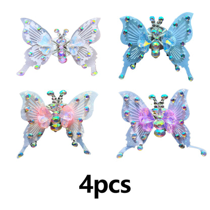 4Pcs Simulated Butterfly Car Accessories Dashboard Decorations, Cute Rear View Mirror Accessories Car Dash Decor