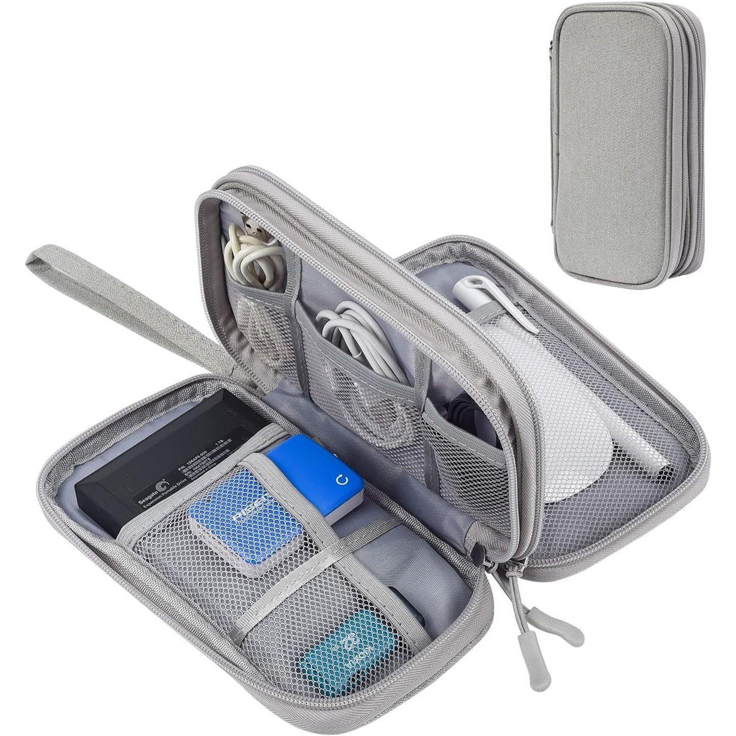 Electronic Organizer Bag, Waterproof Portable Double Layer