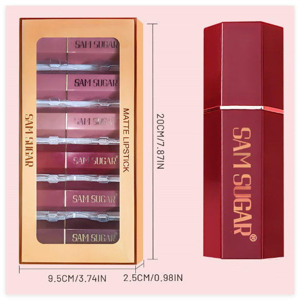 6-Piece Long-Lasting Matte Lipstick Set