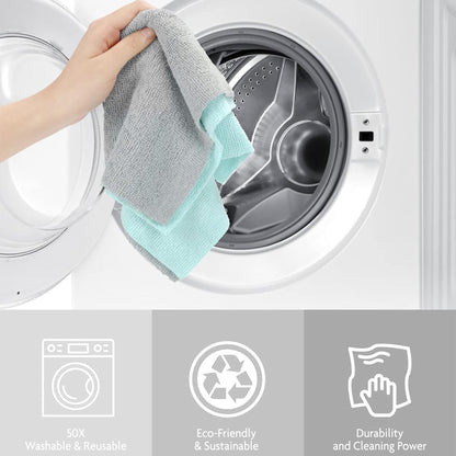 20 Sheets Microfiber Cleaning Cloth in A Box, 7.9 X 7.9in Cleaning Rags, Rags for cleanings House