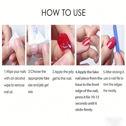 Press on Nails - Reusable False Nails for Women Girls Daily Wear Manicure