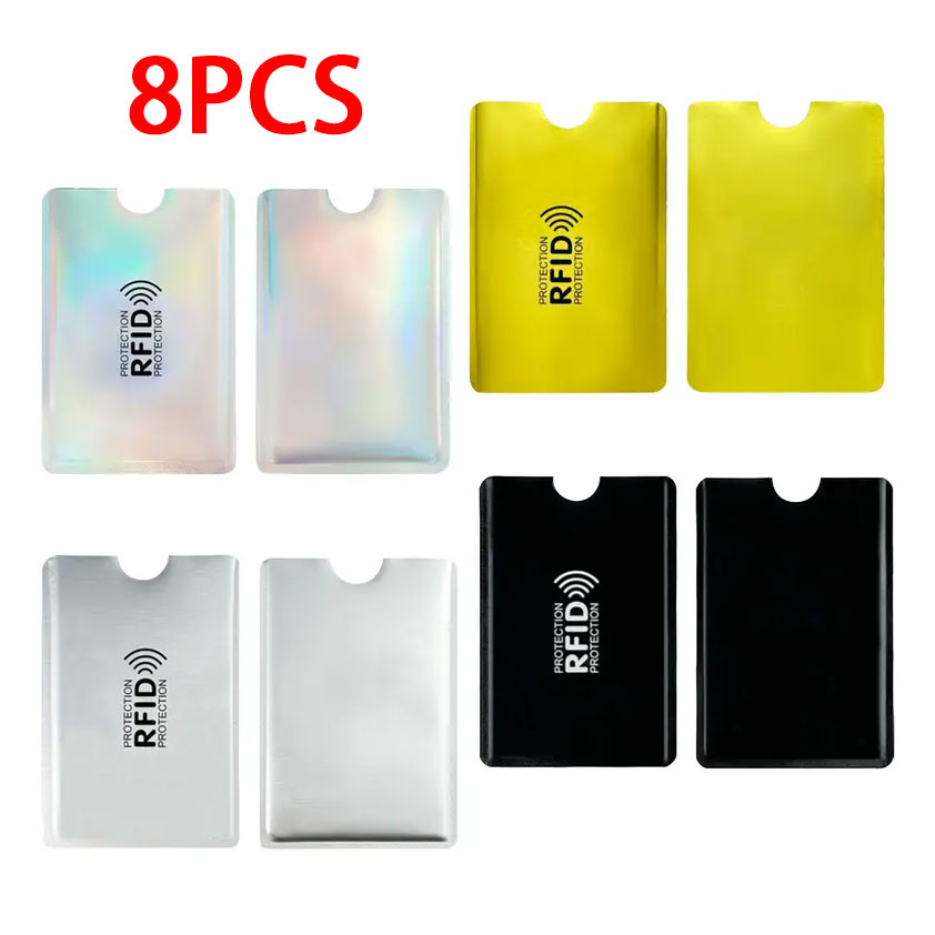 8 Counts RFID Blocking Sleeves Set – Protection for Credit & ID Cards