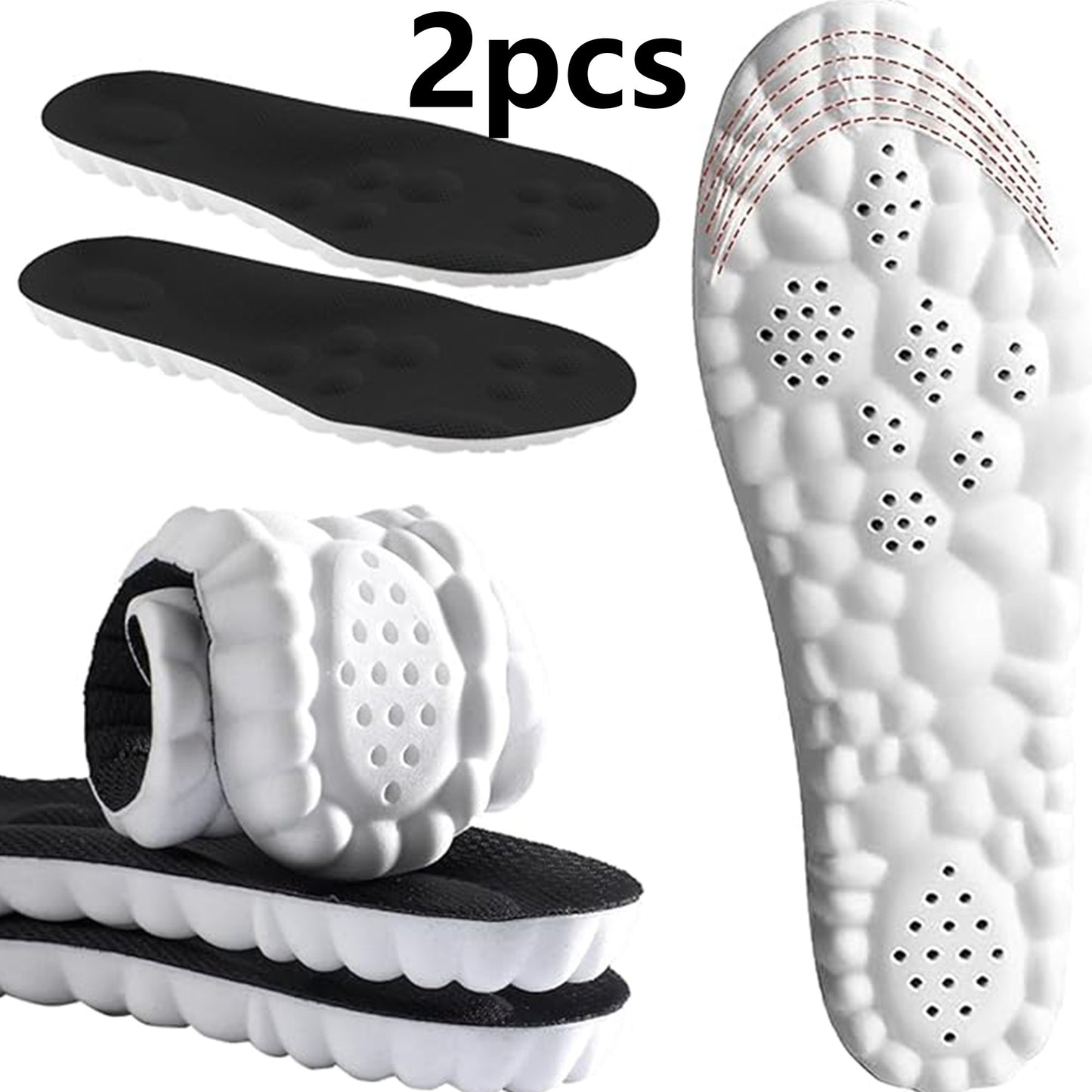 Unisex Shock-Absorbing & Cushioning Sports Insoles