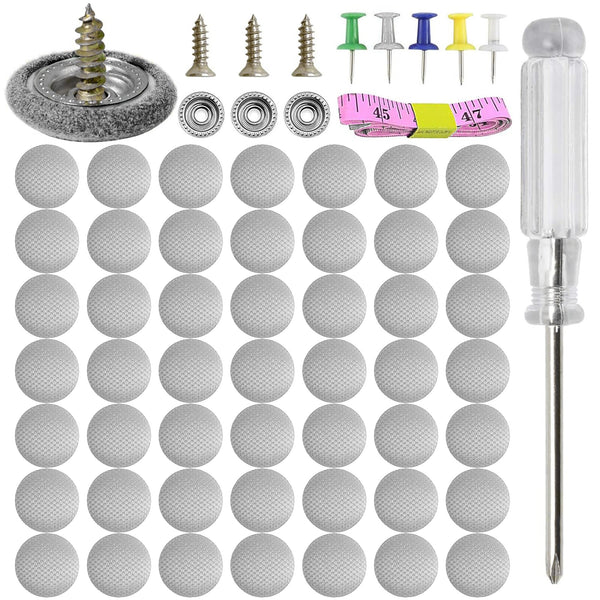 50PCS Automotive Car Roof Headliner Repair Button (with Pushpins + Measure + Screwdriver)