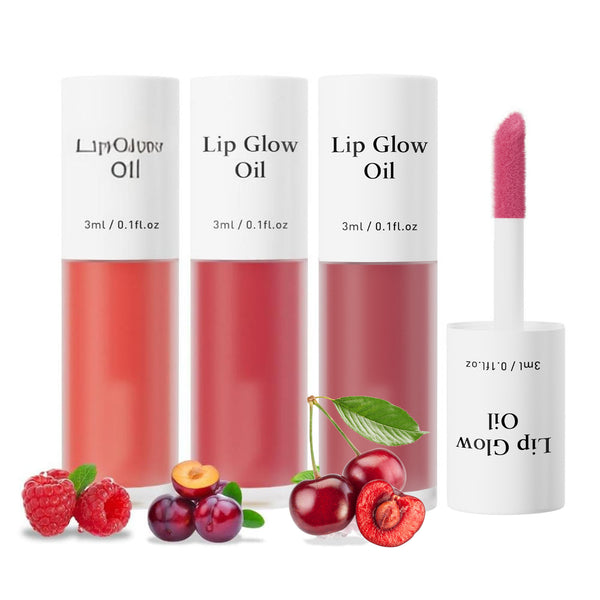 3Pcs/set Hydrating Glossy Lip with Nourishing Fruit Oils