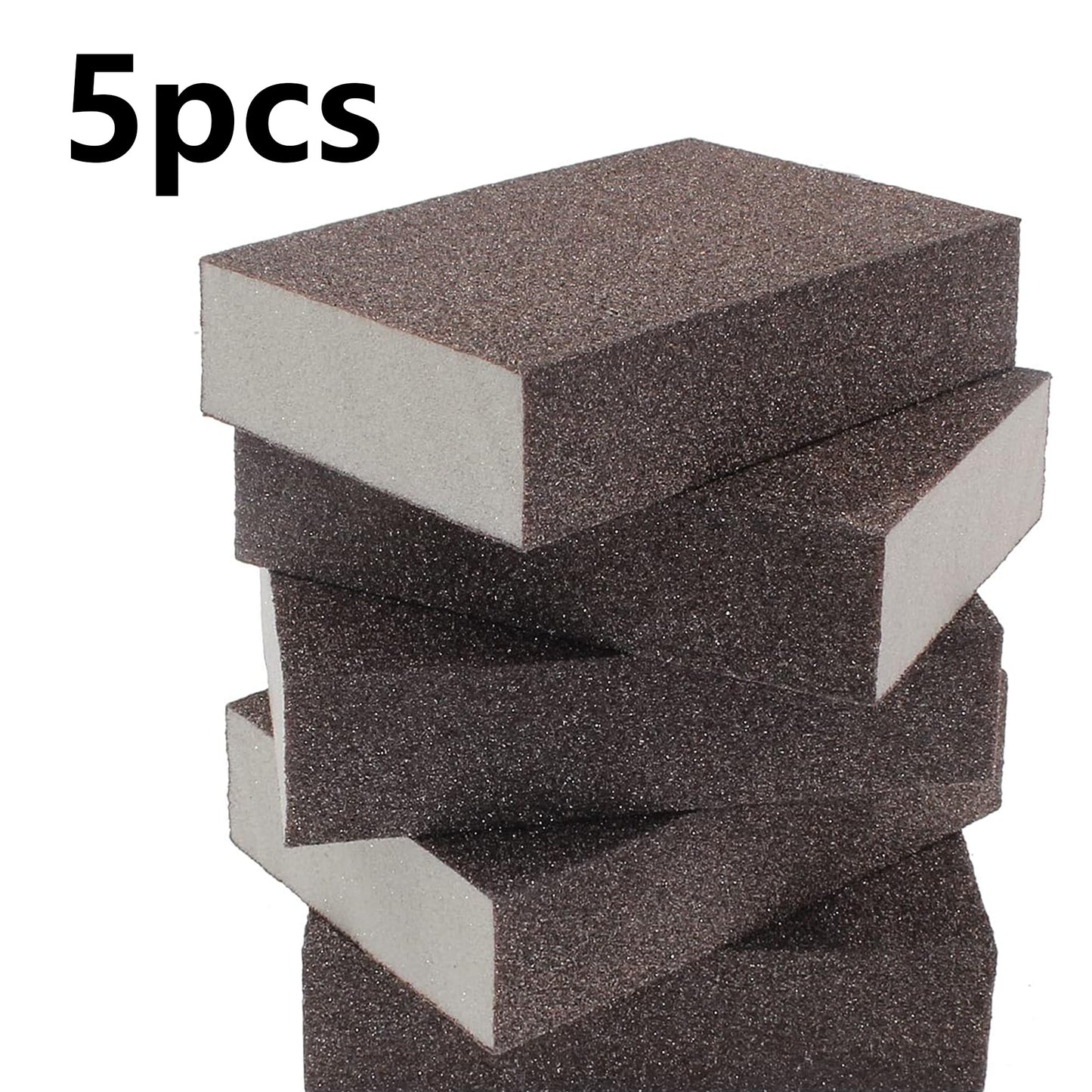 5PCS 80 Grit Coarse Sanding Block Washable & Reusable Sandpaper Sponge